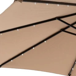 Ombrellone da giardino con 32 LED e Pannello Solare Camel diametro 3 metri