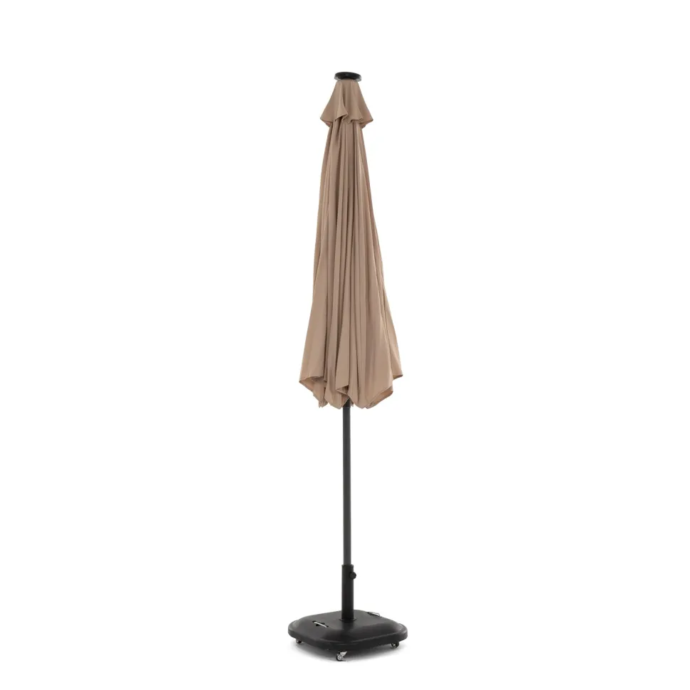 Ombrellone da giardino con 32 LED e Pannello Solare Camel diametro 3 metri