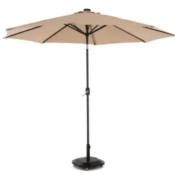 Ombrellone da giardino con 32 LED e Pannello Solare Camel diametro 3 metri