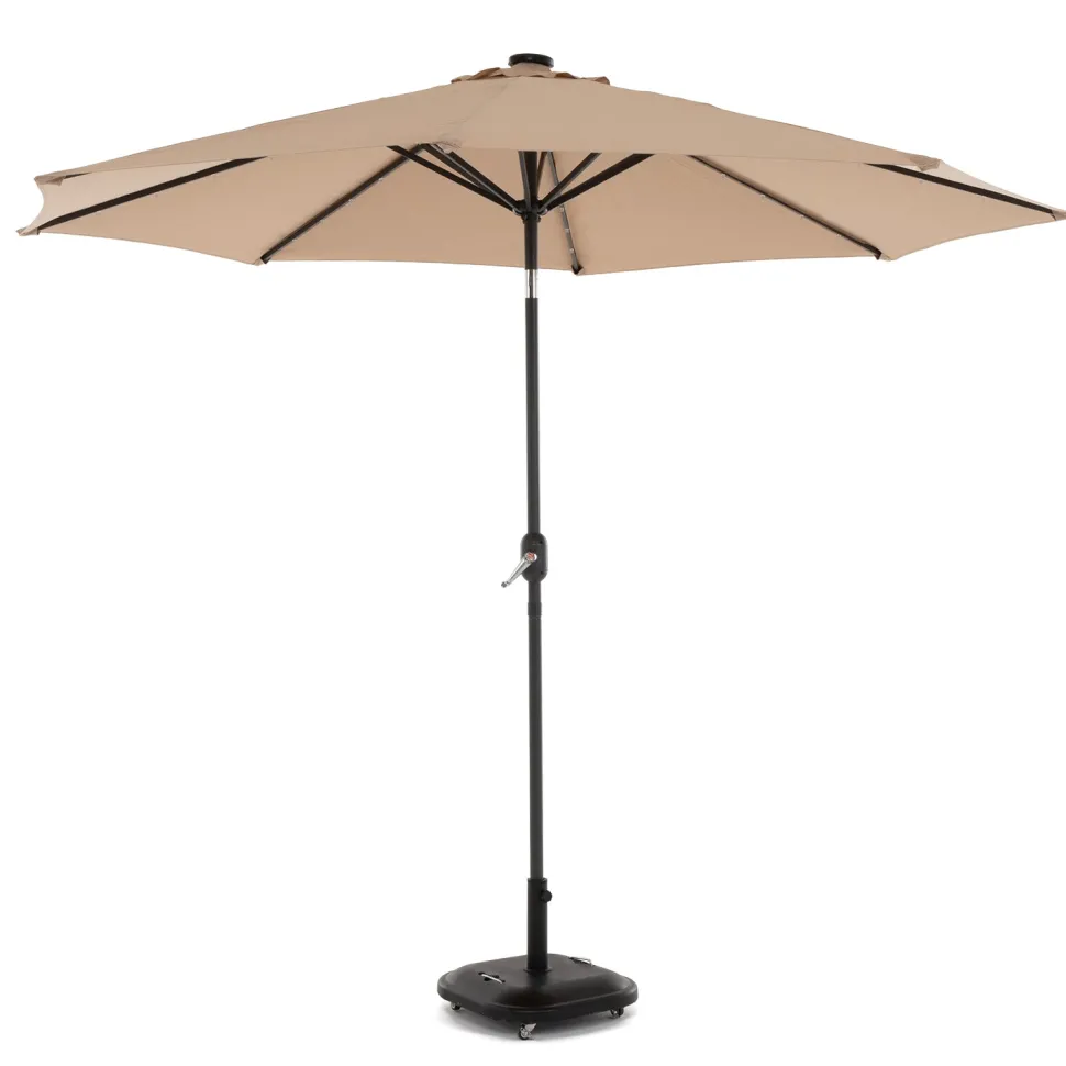 Ombrellone da giardino con 32 LED e Pannello Solare Camel diametro 3 metri