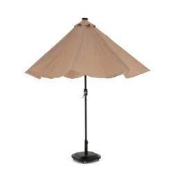 Ombrellone da giardino con 32 LED e Pannello Solare Camel diametro 3 metri