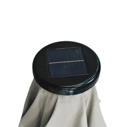 Ombrellone da giardino con 32 LED e Pannello Solare Ècru diametro 3 metri