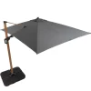 Ombrellone da giardino con LED e Pannello Solare Grigio 3x4 metri