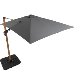Ombrellone da giardino con LED e Pannello Solare Grigio 3x4 metri