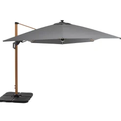 Ombrellone da giardino con LED e Pannello Solare Grigio 3x4 metri