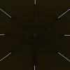 Ombrellone da giardino con LED e Pannello Solare Ècru 3x4 metri