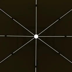 Ombrellone da giardino con LED e Pannello Solare Ècru 3x4 metri