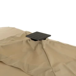 Ombrellone da giardino con LED e Pannello Solare Ècru 3x4 metri