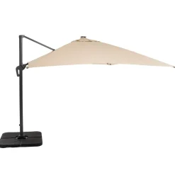Ombrellone da giardino con LED e Pannello Solare Ècru 3x4 metri