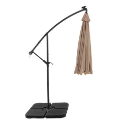 Ombrellone da giardino Decentrato con 32 LED e Pannello Solare Camel diametro 3 metri