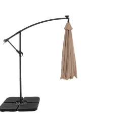 Ombrellone da giardino Decentrato con 32 LED e Pannello Solare Camel diametro 3 metri