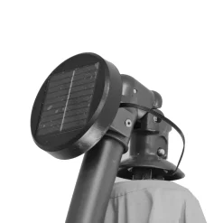 Ombrellone da giardino Decentrato con 32 LED e Pannello Solare Grigio diametro 3 metri