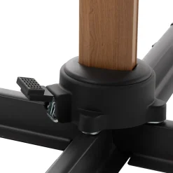 Ombrellone da giardino Rettangolare struttura in alluminio Effetto Legno Tessuto Grigio 3x4 metri