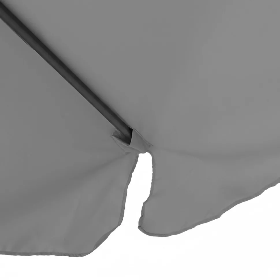 Ombrellone Decentrato a Semicerchio da Balcone con manovella Grigio h2,30x1,30 metri