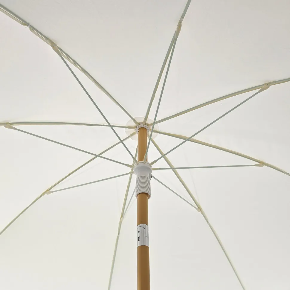 Ombrellone Mare con Frange e snodo Crema h218 cm diametro 200 cm