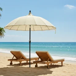 Ombrellone Mare Pagoda con Snodo e Manovella h290 cm diametro 270 cm
