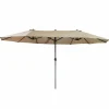 Ombrellone Rettangolare Camel con carrucola