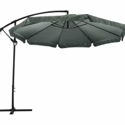 Ombrellone Tondo Grigio a lampada con carrucola