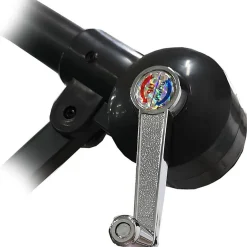 Ombrellone Tondo Grigio a lampada con carrucola