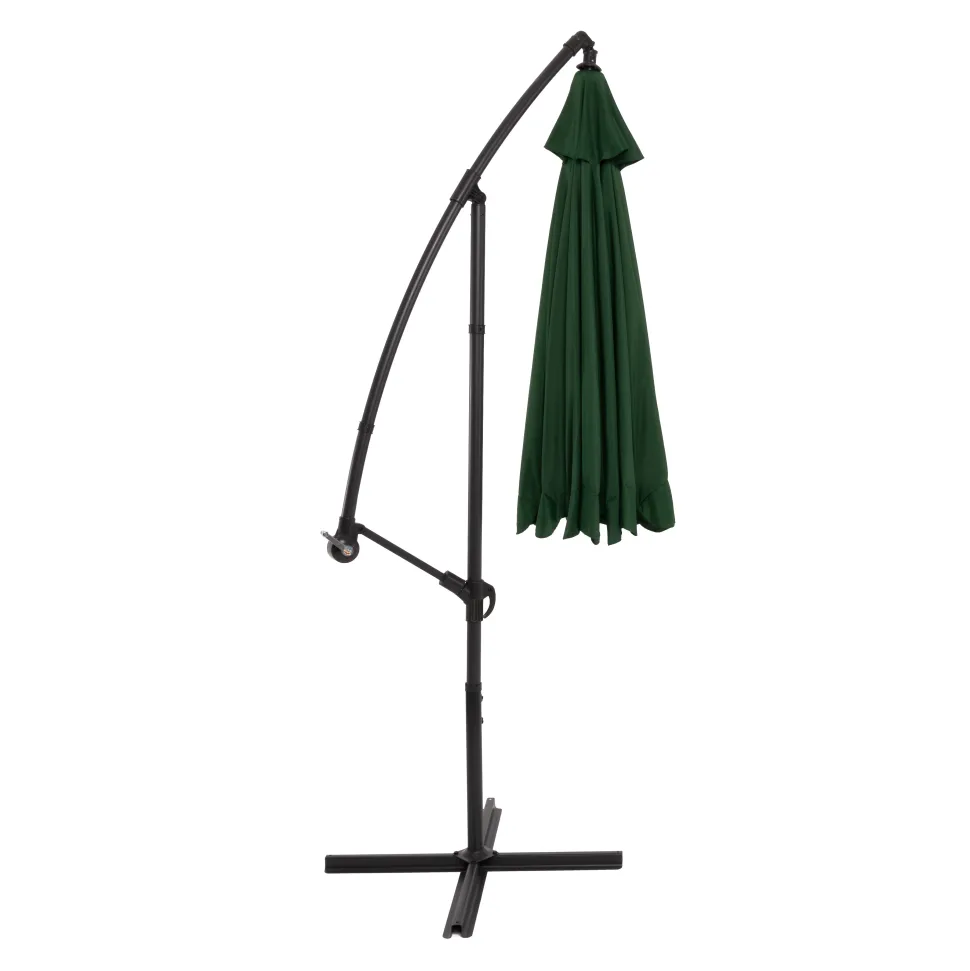 Ombrellone Tondo Verde a lampada con carrucola