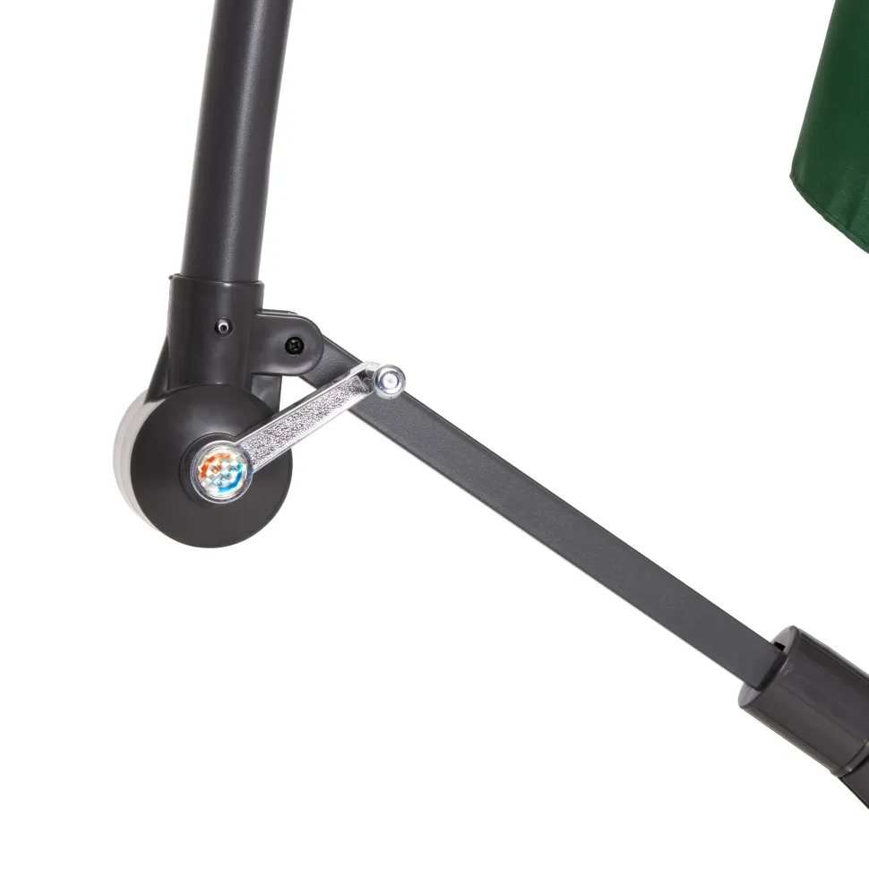 Ombrellone Tondo Verde a lampada con carrucola