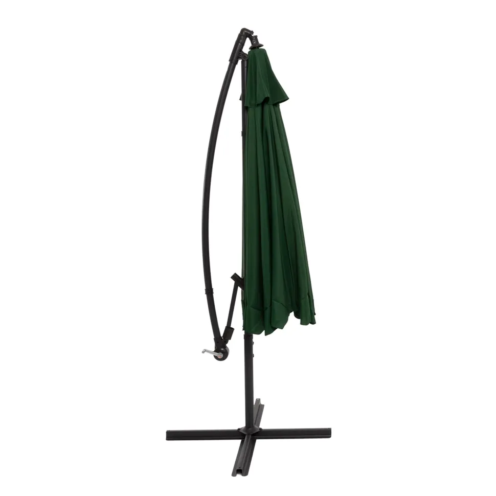 Ombrellone Tondo Verde a lampada con carrucola