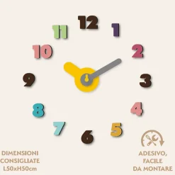 Orologio da Parete Adesivo Color