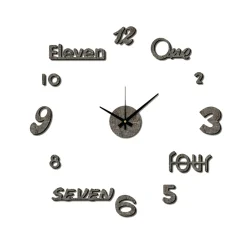 Orologio da Parete Adesivo Marble Fai da Te 60x60 cm