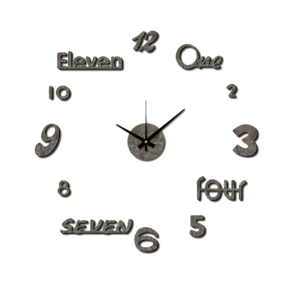 Orologio da Parete Adesivo Marble Fai da Te 60x60 cm