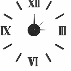 Orologio da parete adesivo Nero 50x50 cm