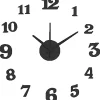 Orologio da parete adesivo Nero 50x50 cm