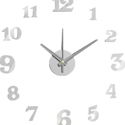 Orologio da parete adesivo Silver 50x50 cm
