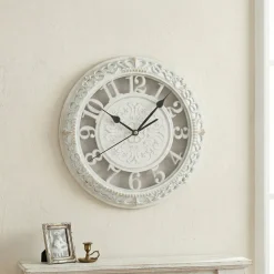 Orologio da Parete Decorativo Vintage Bianco diametro 30 cm