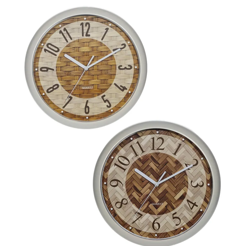 Orologio da Parete Effetto Intreccio Naturale diametro 30 cm