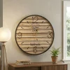 Orologio da Parete Grande in Legno e Metallo diametro 70 cm