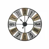 Orologio da parete in legno e metallo