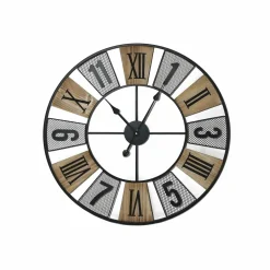 Orologio da parete in legno e metallo
