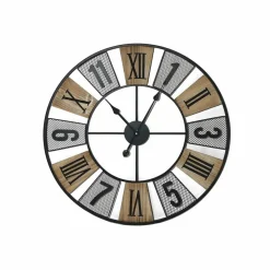 Orologio da parete in legno e metallo