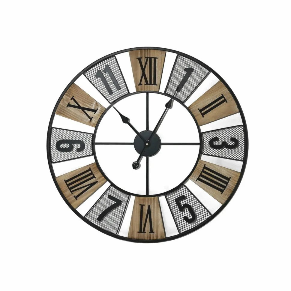 Orologio da parete in legno e metallo