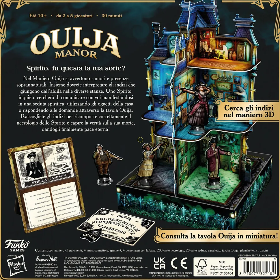 Ouija Manor Gioco da Tavolo Mistero e Deduzione