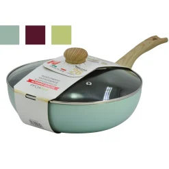 Padella Alta Antiaderente con coperchio in vetro Linea Sobria diametro 26 cm