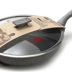 Padella antiaderente con coperchio in vetro Regina di pietra Induction diametro 20 cm