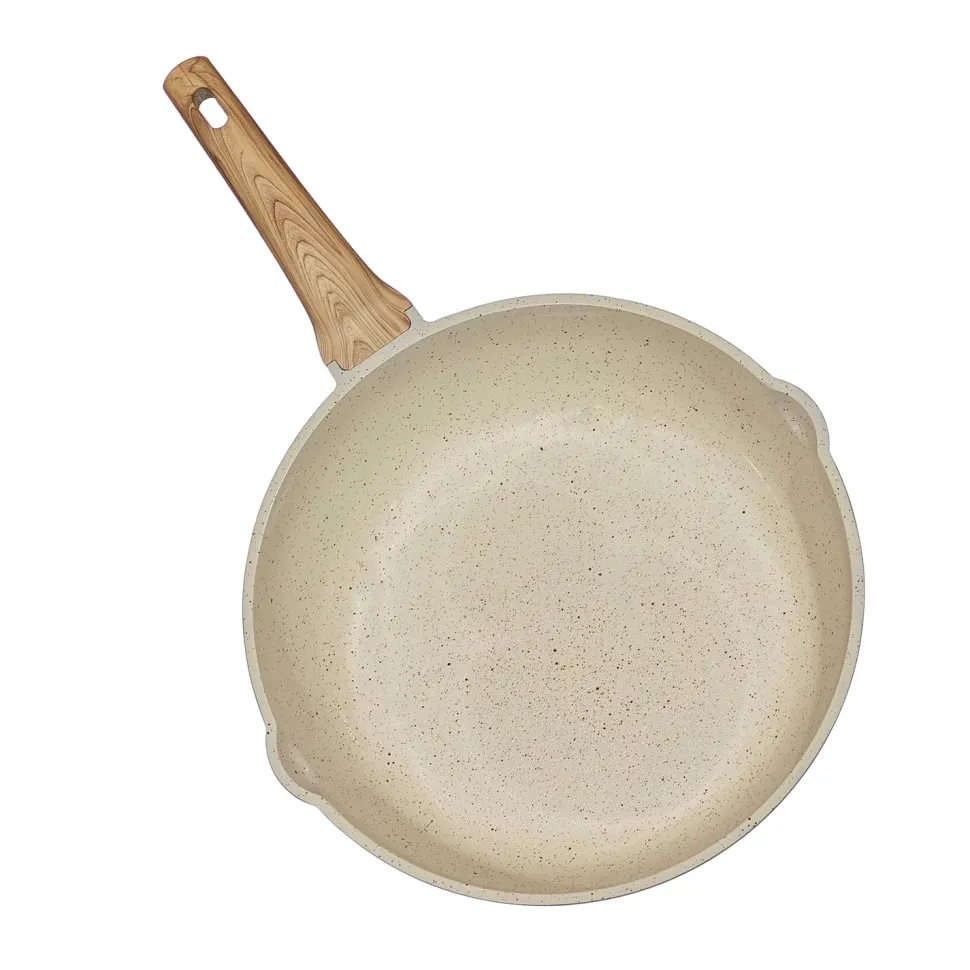 Padella Antiaderente in alluminio pressato con Coperchio in Vetro e Doppio Scolo Crazy Wood diametro 30 cm