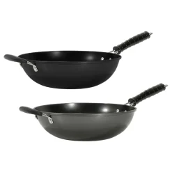 Padella wok con manici diametro 34 cm