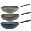 Padella Wok in alluminio pressato Linea Maya diametro 28 cm