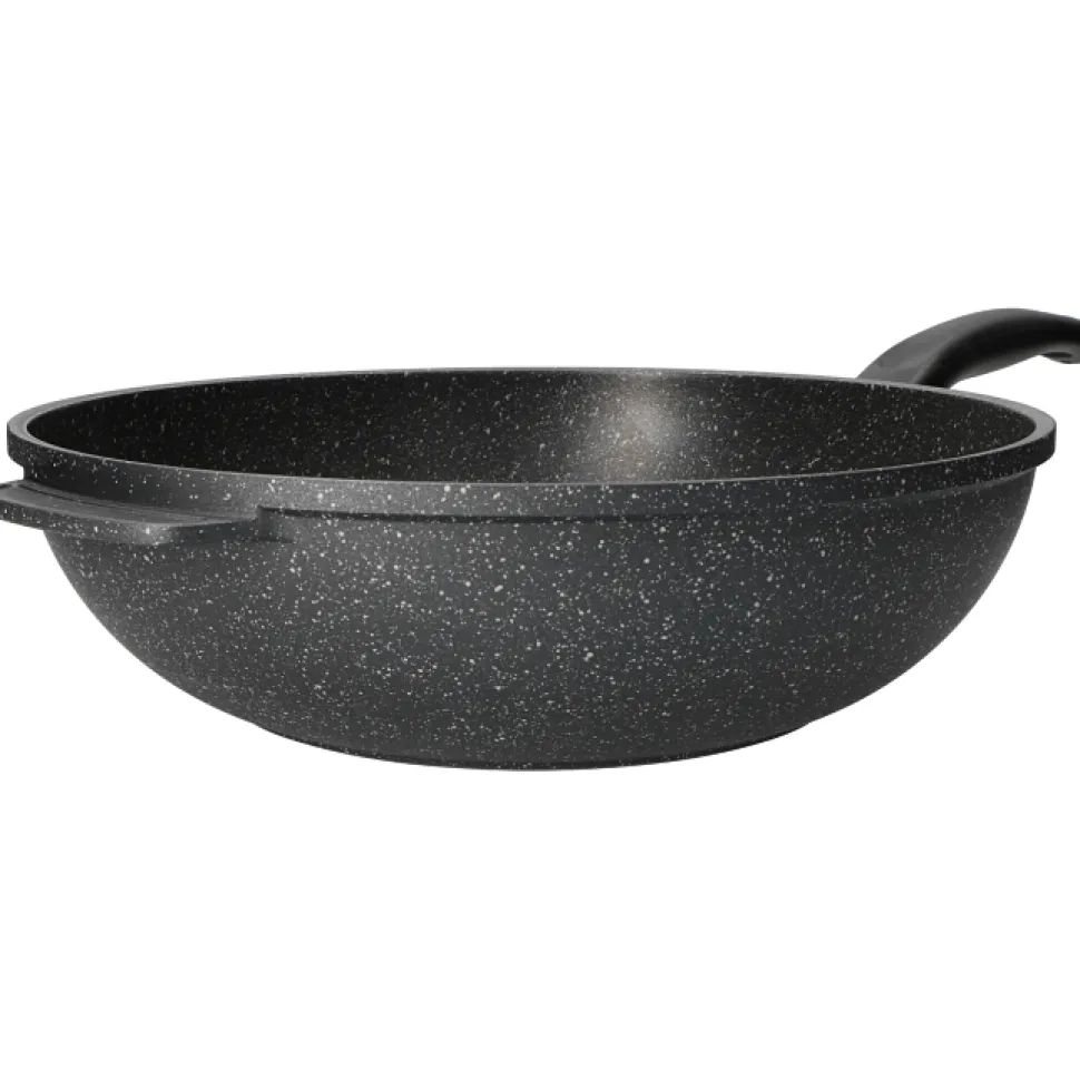 Padella Wok in alluminio pressofuso con fondo a induzione Linea ChefStone