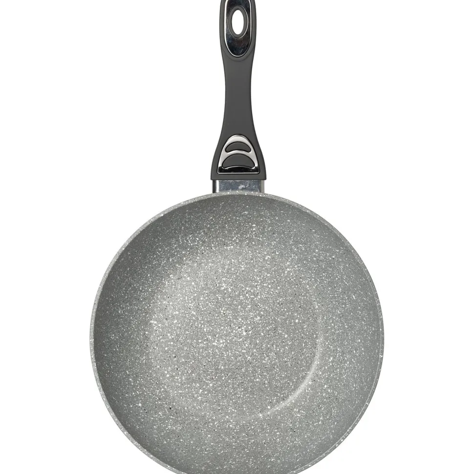 Padella Wok in alluminio pressofuso Linea CookStone diametro 28 cm