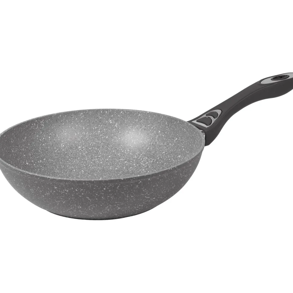 Padella Wok in alluminio pressofuso Linea CookStone diametro 28 cm