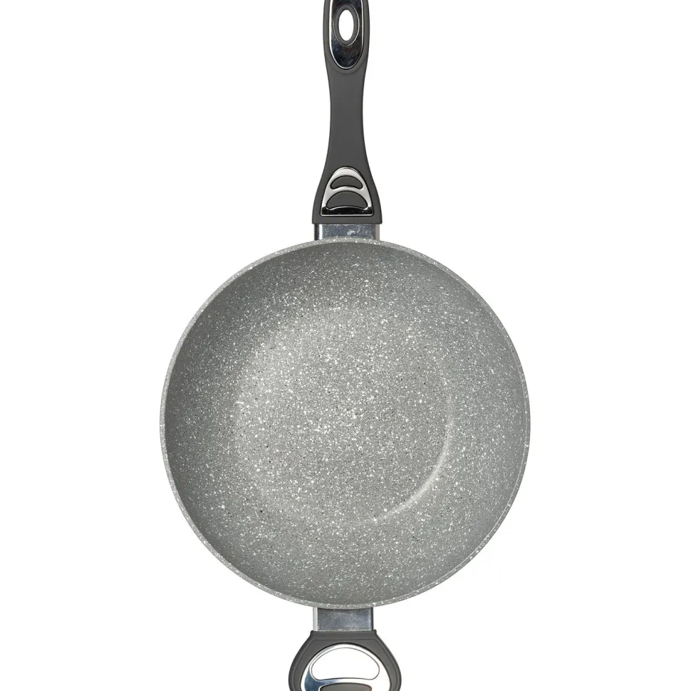 Padella Wok in alluminio pressofuso Linea CookStone diametro 32 cm