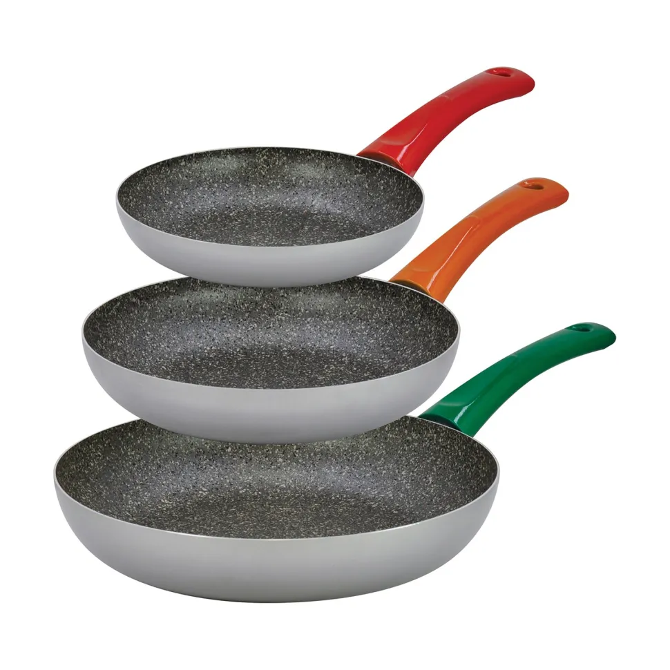 Padelle set 3 pezzi Linea Tricolor diametro 18/22/26 cm